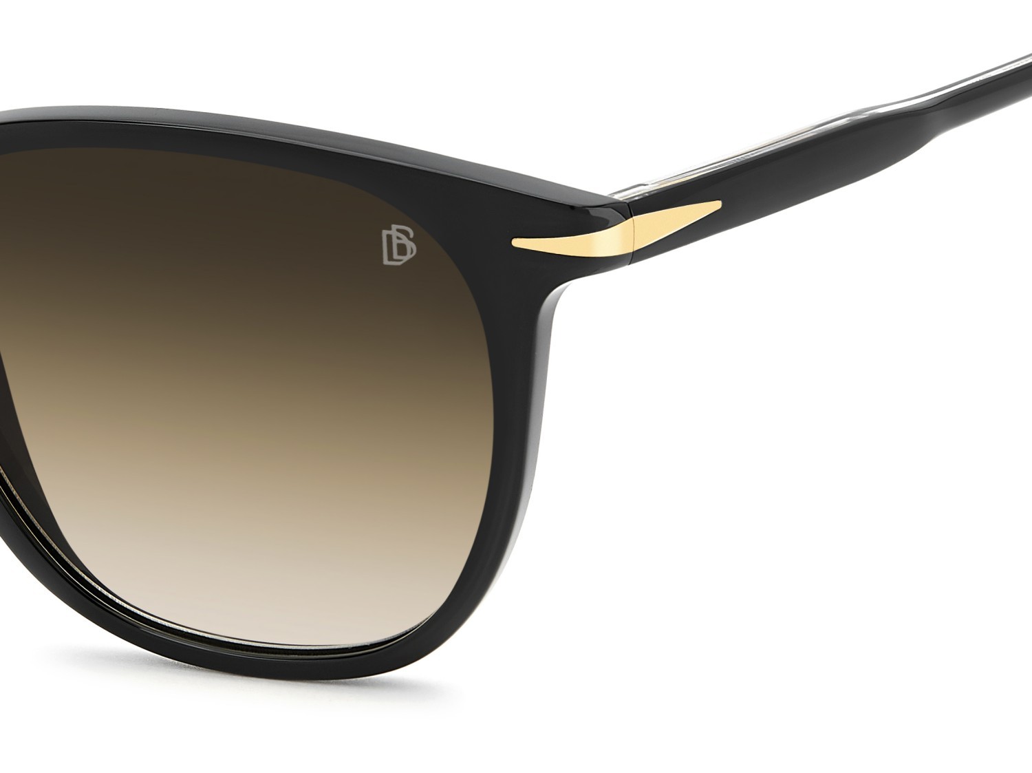 Sunglasses David Beckham Db 1160/S 207206 807 N4 color black shape rectangle lenses brown shaded brick