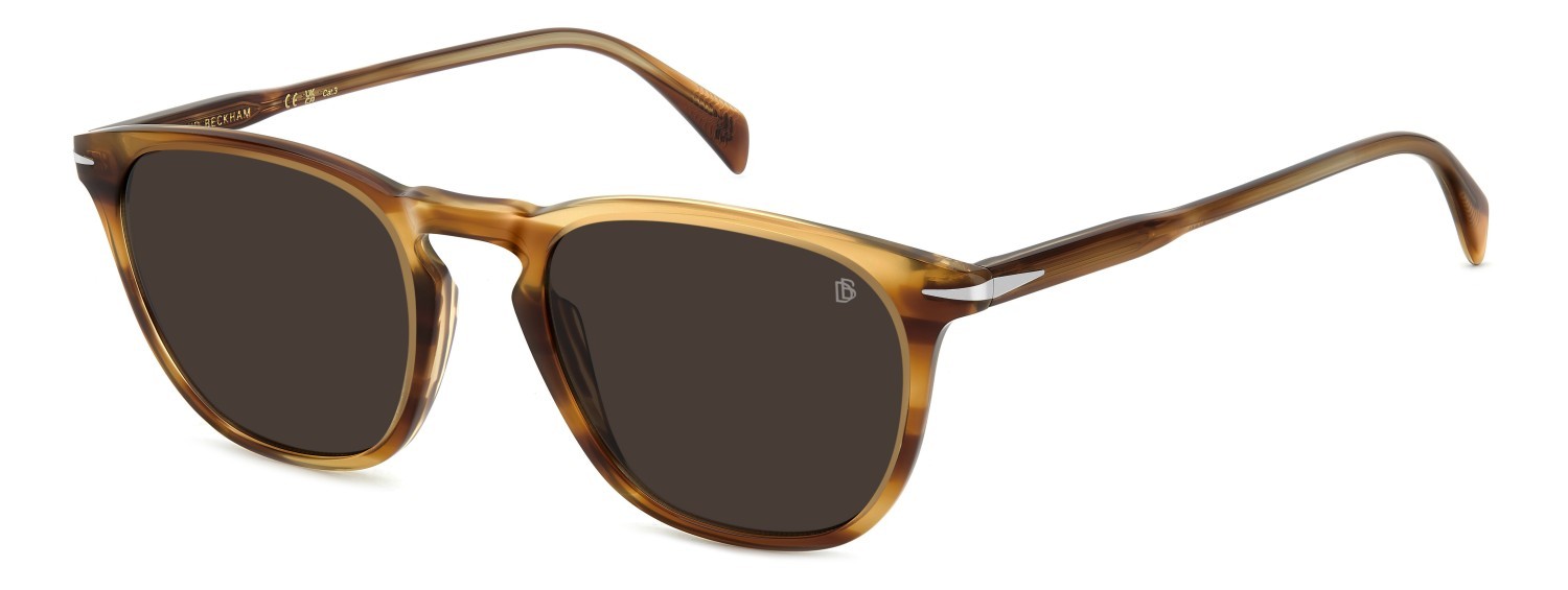Sunglasses David Beckham Db 1160/S 207206 EX4 70 color brown horn shape rectangle lenses brown