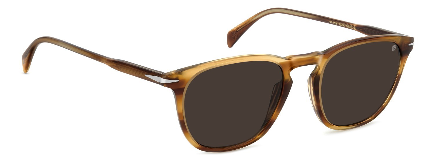 Sunglasses David Beckham Db 1160/S 207206 EX4 70 color brown horn shape rectangle lenses brown