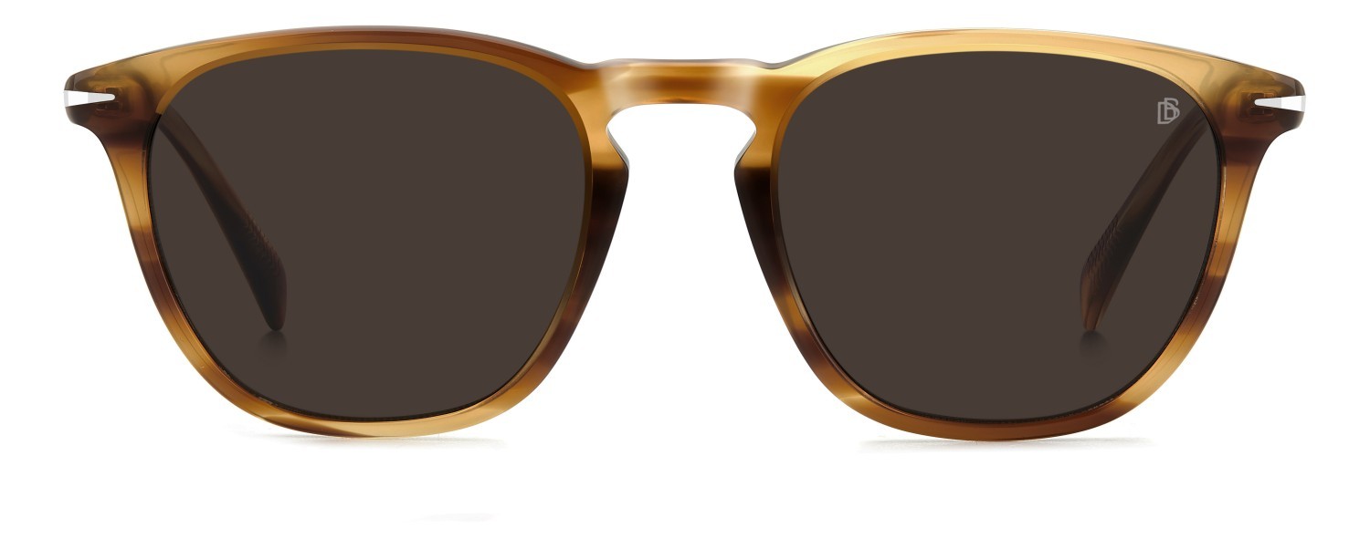 Sunglasses David Beckham Db 1160/S 207206 EX4 70 color brown horn shape rectangle lenses brown
