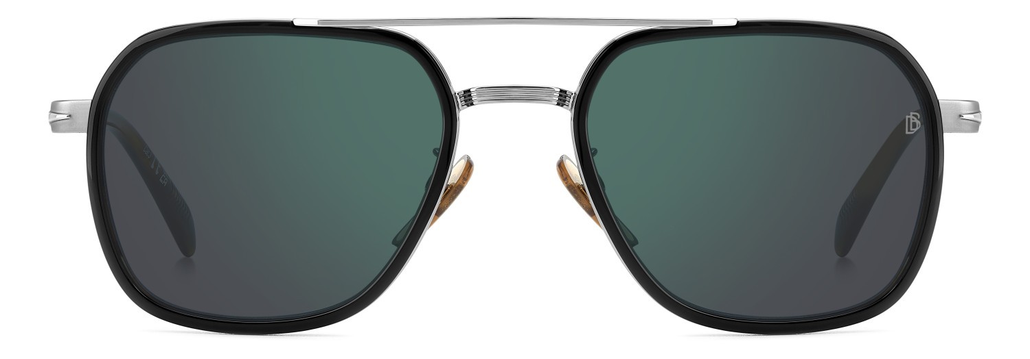 Sunglasses David Beckham Db 1161/S 207207 05K MT color black striped brown shape rectangle lenses green mirror