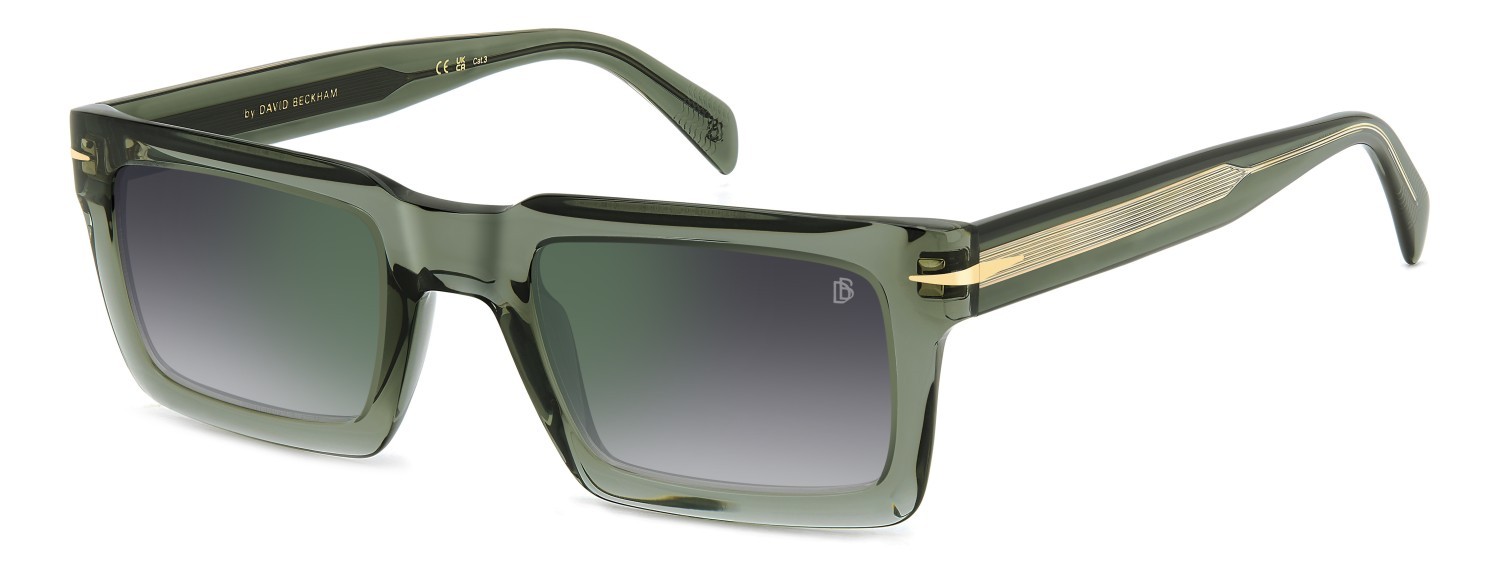 Sunglasses David Beckham Db 7126/S 207208 1ED NU color green shape rectangle lenses grey shaded green mirror