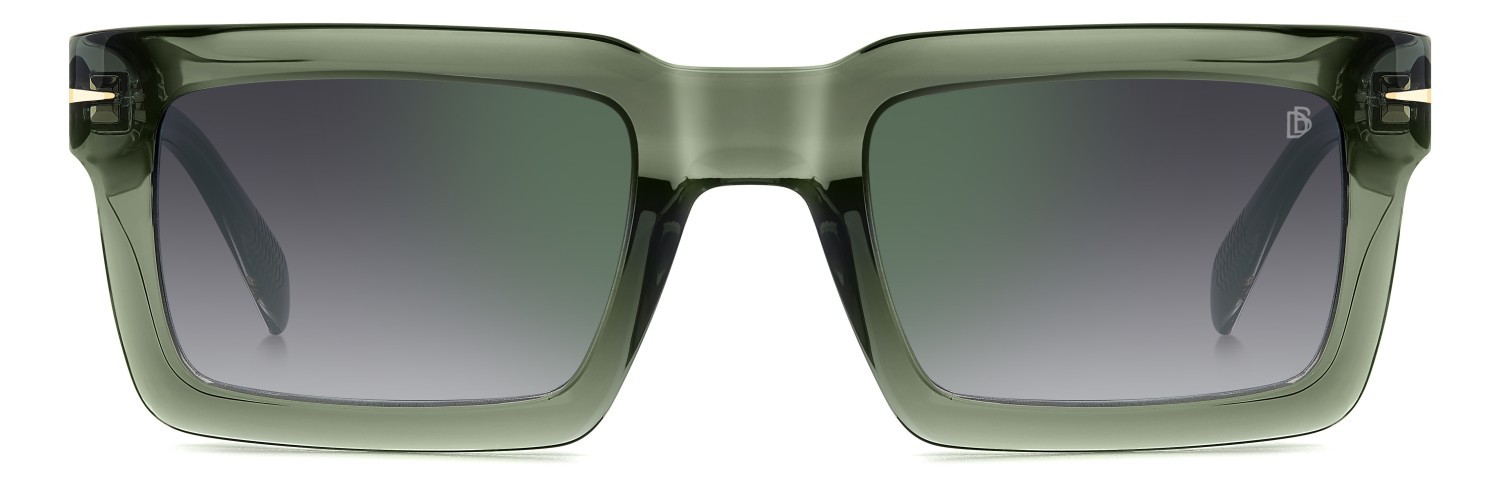 Sunglasses David Beckham Db 7126/S 207208 1ED NU color green shape rectangle lenses grey shaded green mirror