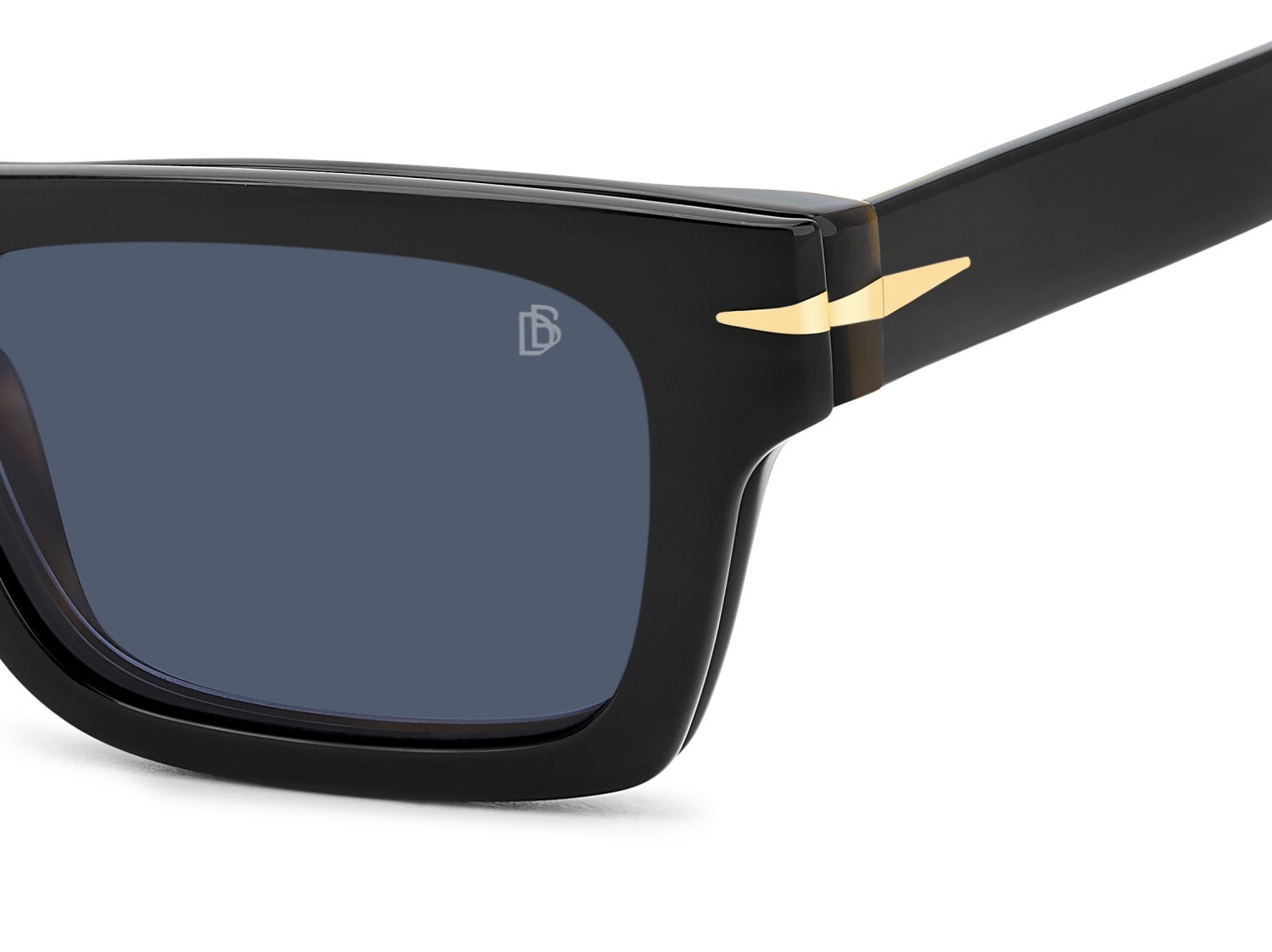Occhiali da vista David Beckham Db 7129/CS 207211 WR7 colore black havana forma rettangolare lenti blue polarized