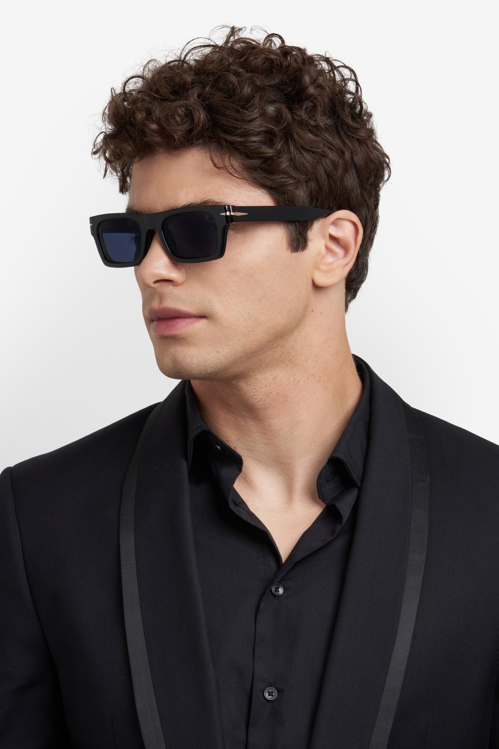 Occhiali da vista David Beckham Db 7129/CS 207211 WR7 colore black havana forma rettangolare lenti blue polarized