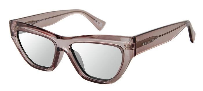 Sunglasses Privé Revaux Snatched/S 207213 (63M T4) color crystal grey shape cat eye lenses silver mirror