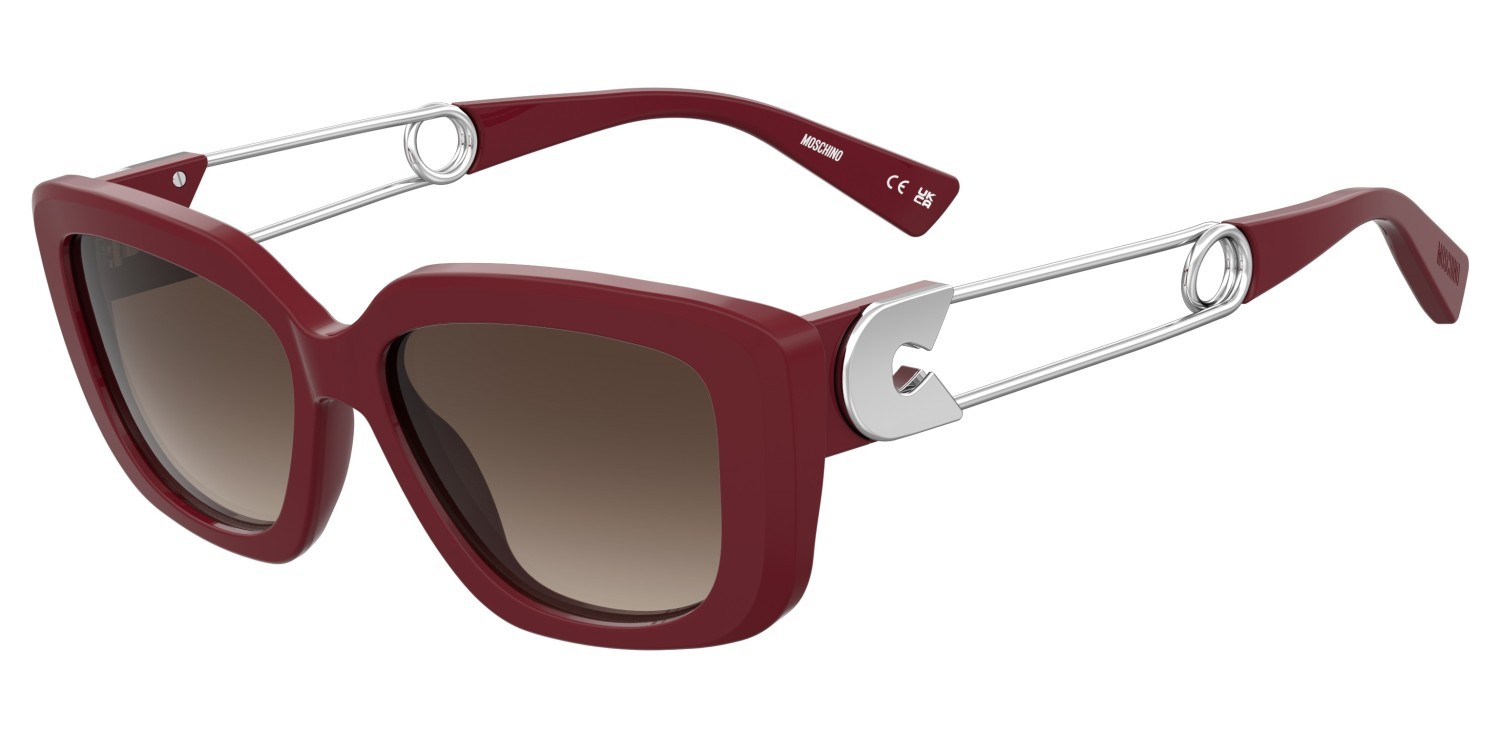 Sonnenbrillen Moschino Mos168/S 207248 LHF HA farbe burgundy form rechteckig gläser brown shaded