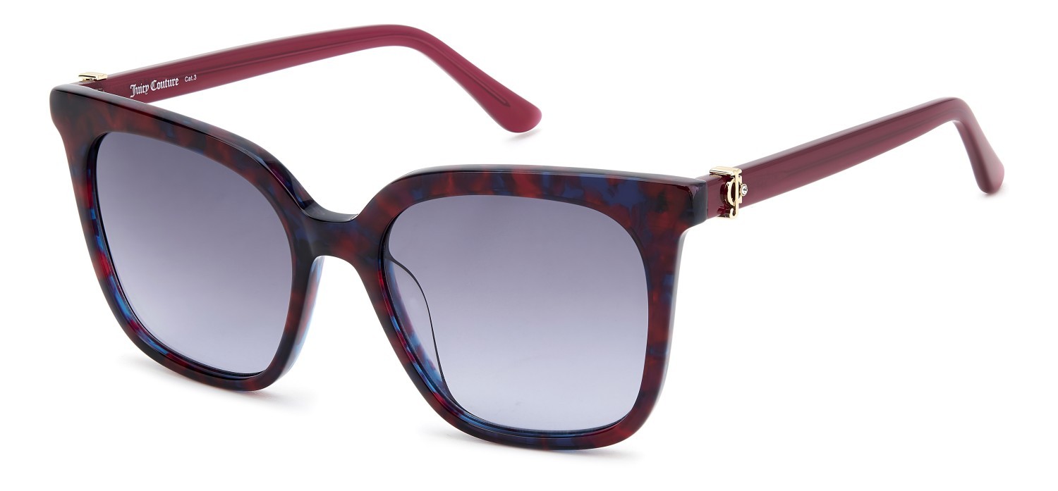 Sonnenbrillen Juicy Couture Ju 637/G 207298 72V GB farbe red havana red form quadratisch gläser grey azure