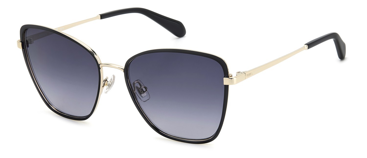Sunglasses Fossil Fos 3159/G 207351 807 9O color black shape butterfly lenses dark grey shaded