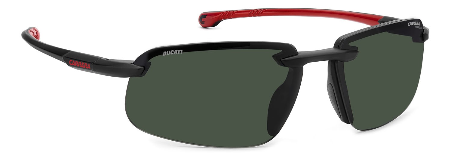 Sonnenbrillen Carrera Ducati Carduc 043/S 207356 (003 UC) farbe matte black form rechteckig gläser green polarized