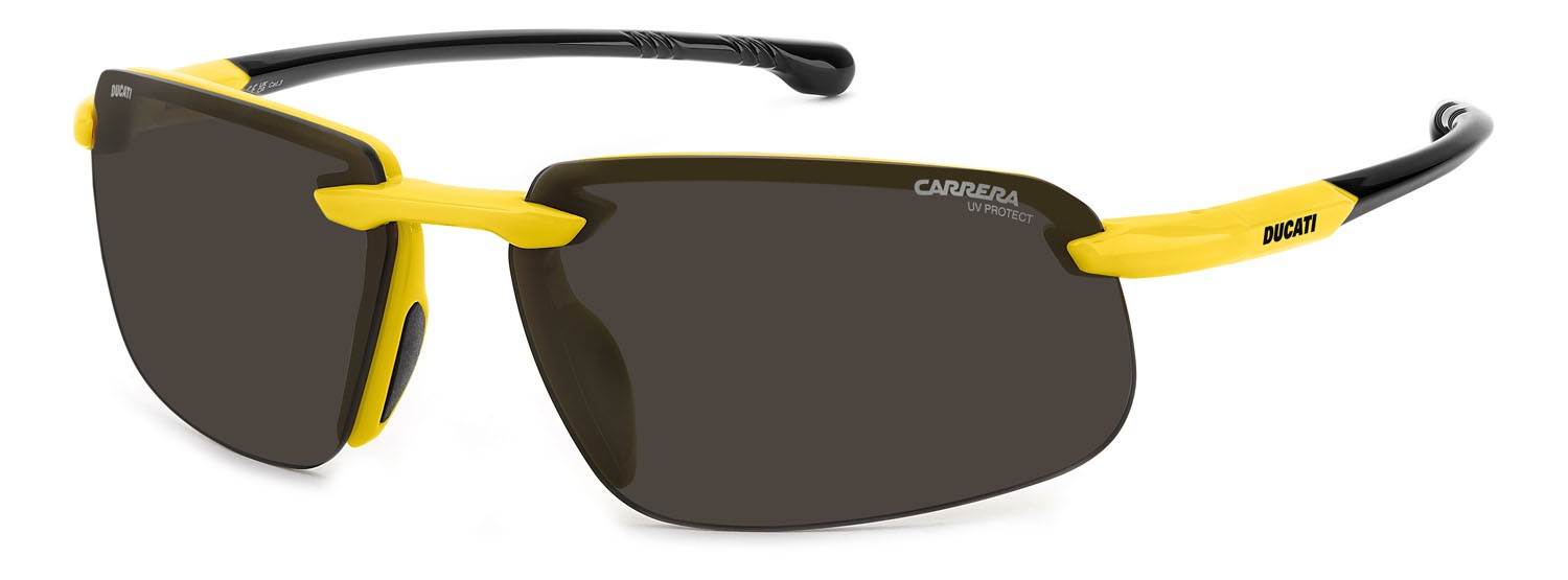 Sonnenbrillen Carrera Ducati Carduc 043/S 207356 (4CW IR) farbe yellow black form rechteckig gläser grey