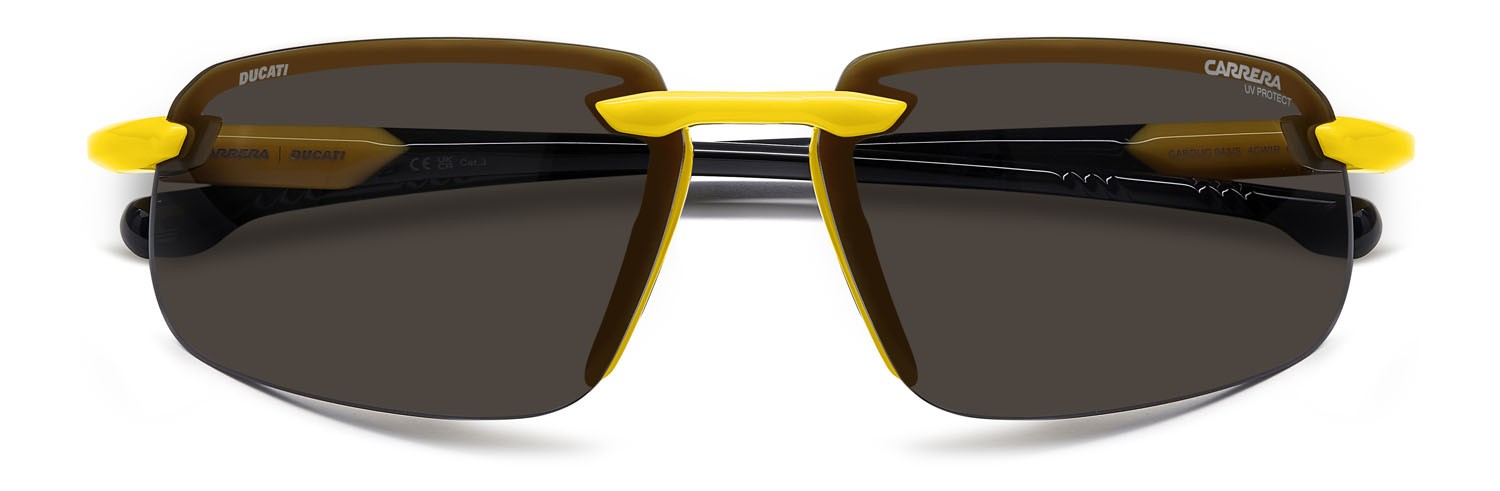 Sonnenbrillen Carrera Ducati Carduc 043/S 207356 (4CW IR) farbe yellow black form rechteckig gläser grey