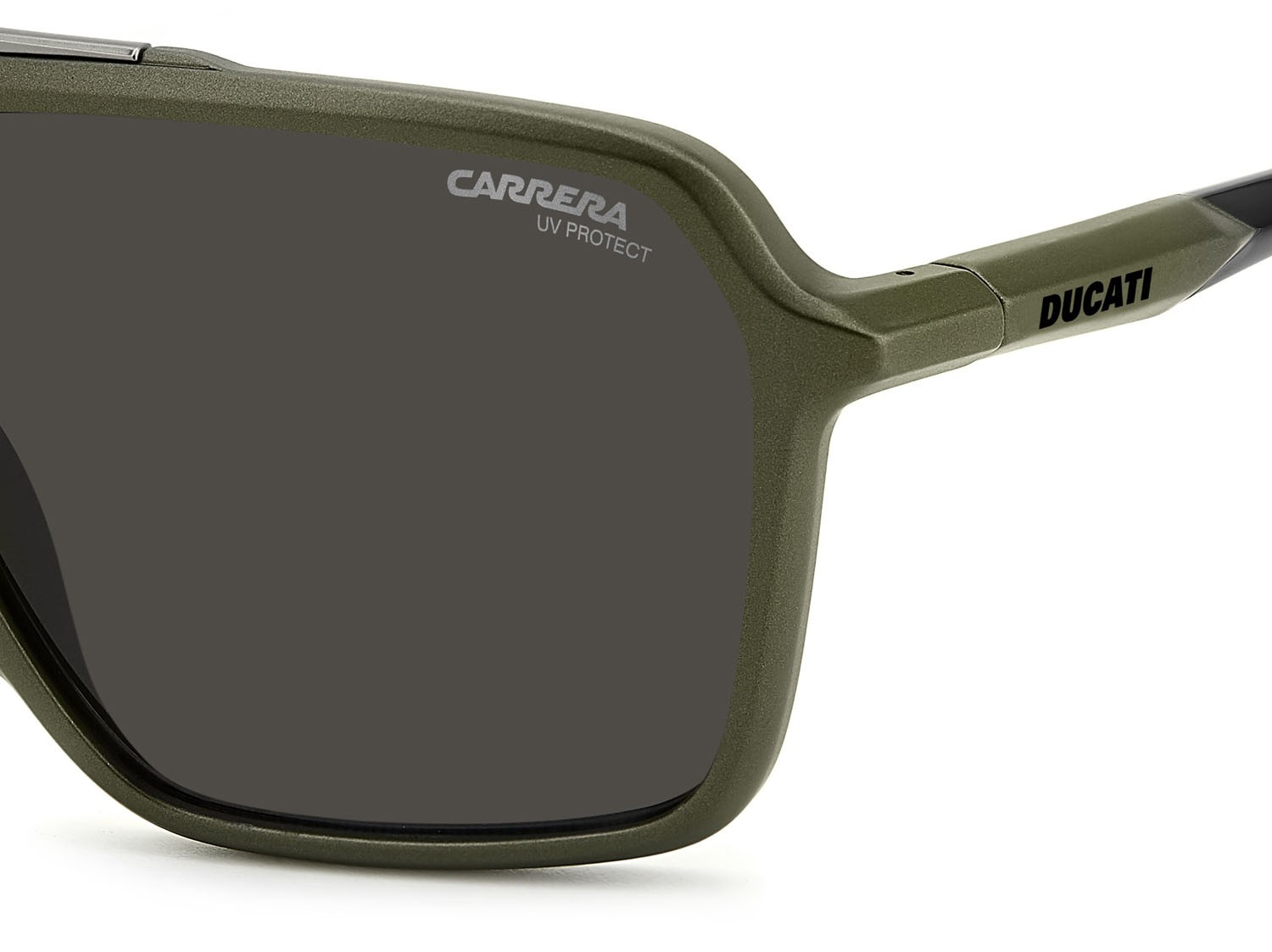 Occhiali da sole Carrera Ducati Carduc 042/S 207357 (TBO 2K) colore military green forma rettangolare lenti grey antireflex