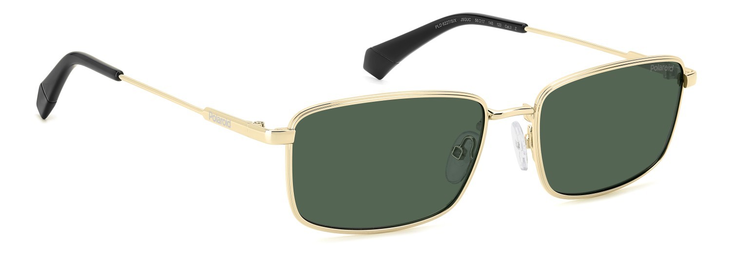 Occhiali da sole Polaroid Pld 6227/S 207364 J5G UC colore gold forma rettangolare lenti green polarized