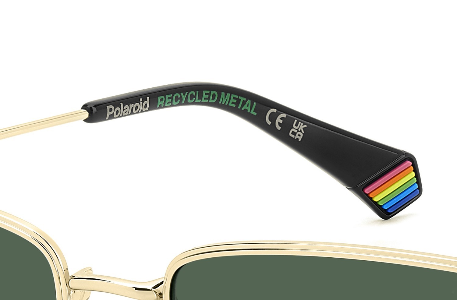 Occhiali da sole Polaroid Pld 6227/S 207364 J5G UC colore gold forma rettangolare lenti green polarized