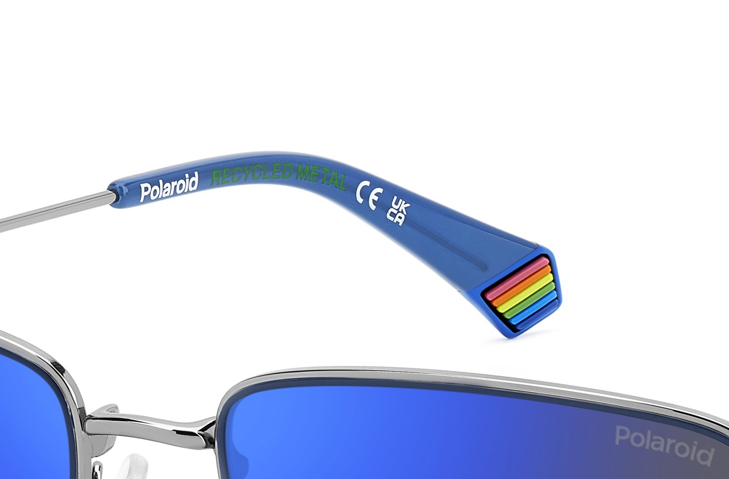 Sonnenbrillen Polaroid Pld 6227/S 207364 V84 5X farbe ruthenium blue form rechteckig gläser blue mirror polarized