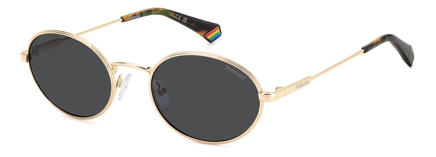 Sunglasses Polaroid Pld 6228/S 207365 000 M9 color rose gold shape oval lenses grey polarized