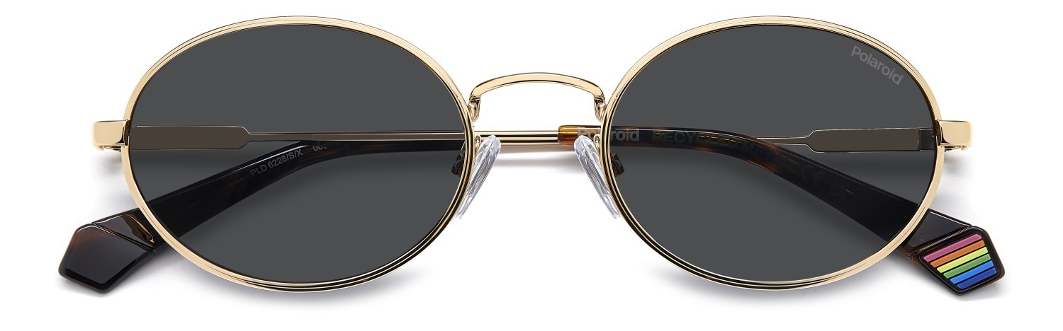 Sunglasses Polaroid Pld 6228/S 207365 000 M9 color rose gold shape oval lenses grey polarized