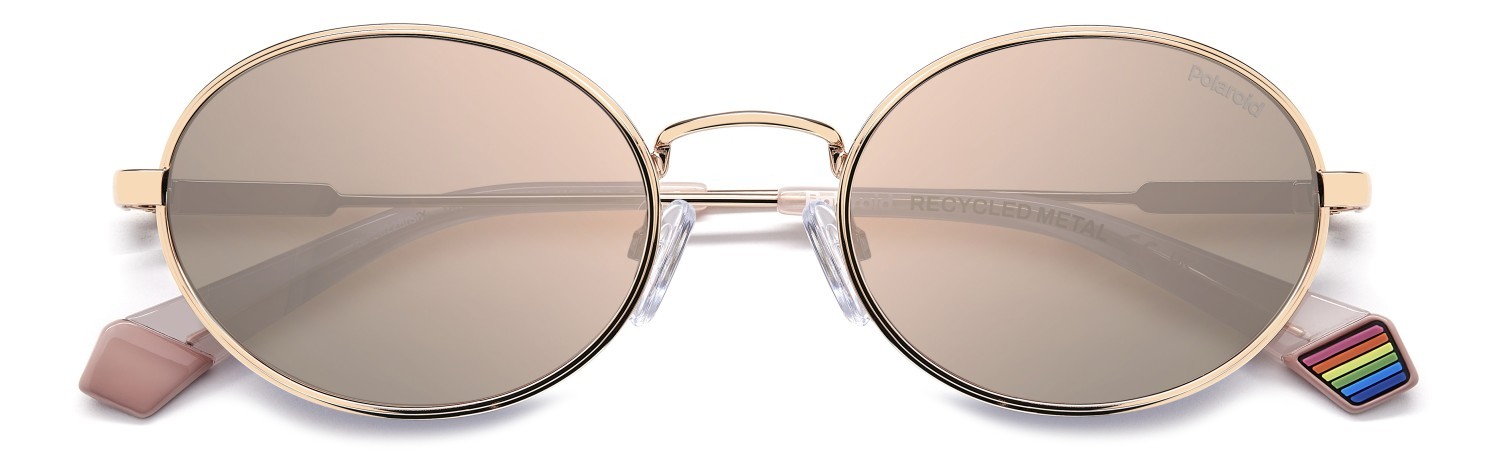 Sonnenbrillen Polaroid Pld 6228/S 207365 DDB JQ farbe gold copper form oval gläser rose gold multilayer polarized