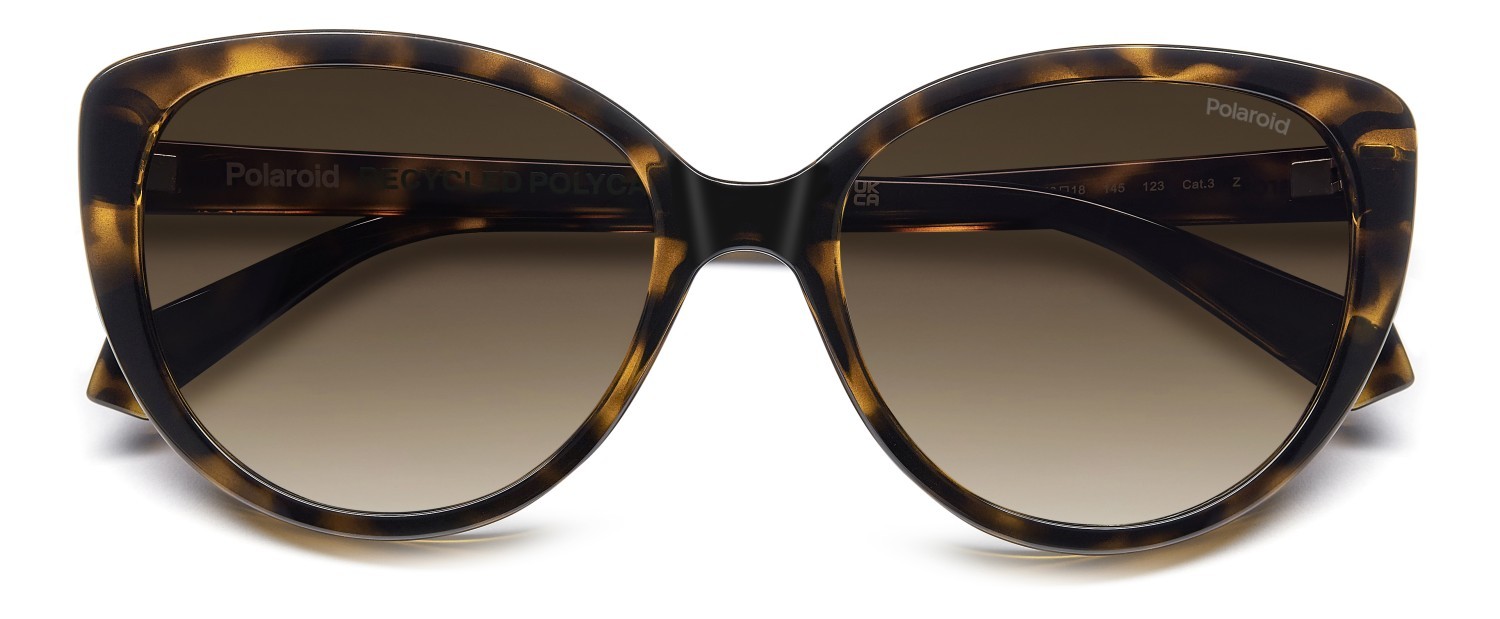Sunglasses Polaroid Pld 4176/S 207366 086 LA color havana shape cat eye lenses brown shaded polarized