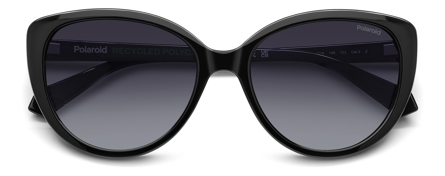 Sunglasses Polaroid Pld 4176/S 207366 807 WJ color black shape cat eye lenses grey shaded polarized