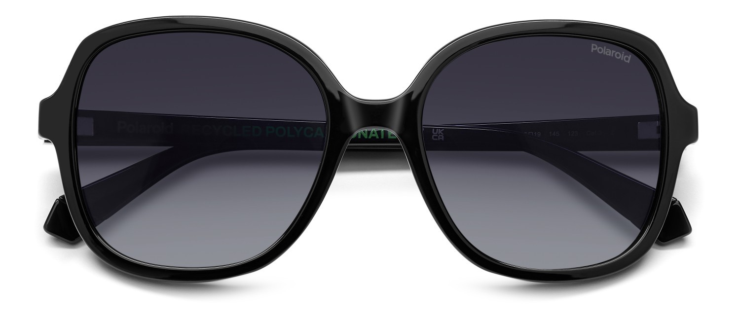 Sunglasses Polaroid Pld 4177/S 207367 807 WJ color black shape square lenses grey shaded polarized
