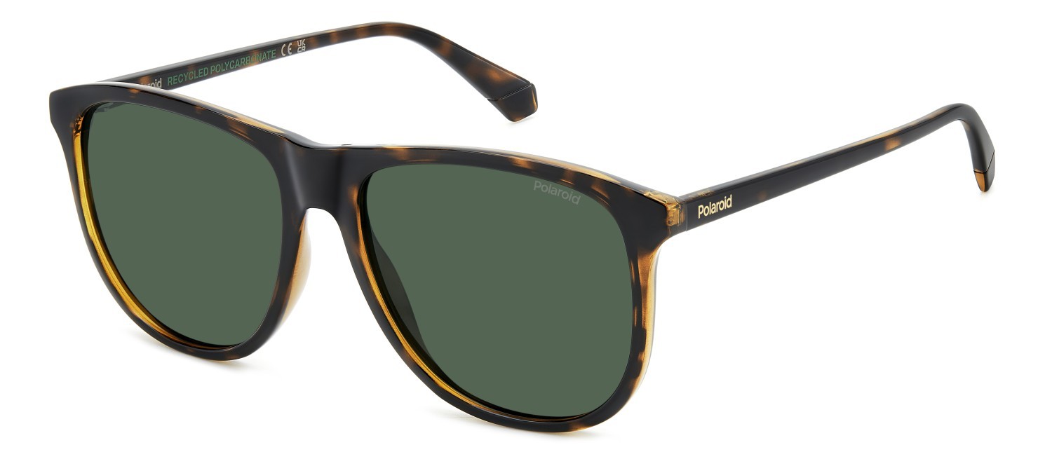 Occhiali da sole Polaroid Pld 4178/S 207368 086 UC colore havana forma rettangolare lenti green polarized