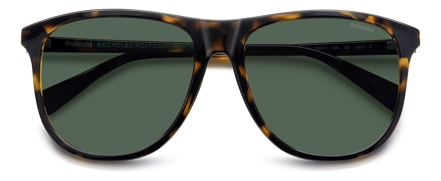 Occhiali da sole Polaroid Pld 4178/S 207368 086 UC colore havana forma rettangolare lenti green polarized