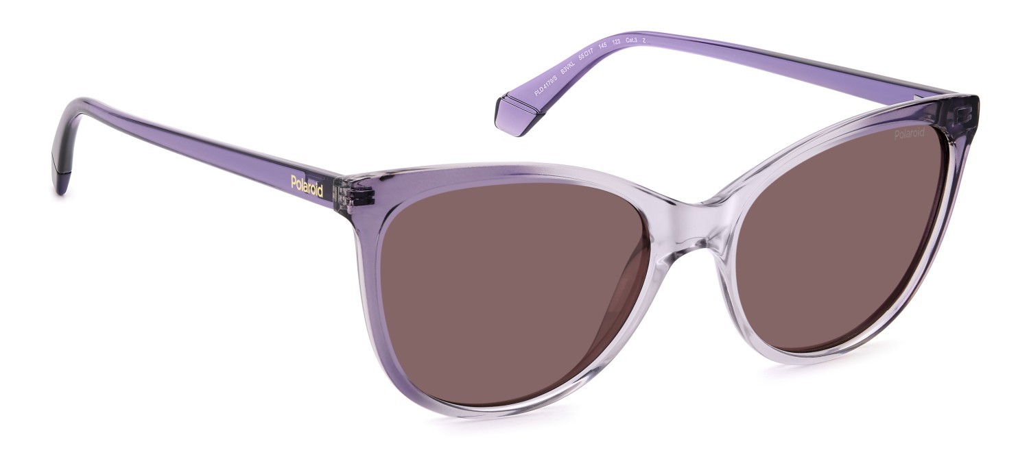 Sunglasses Polaroid Pld 4179/S 207369 B3V KL color violet shape cat eye lenses violet polarized