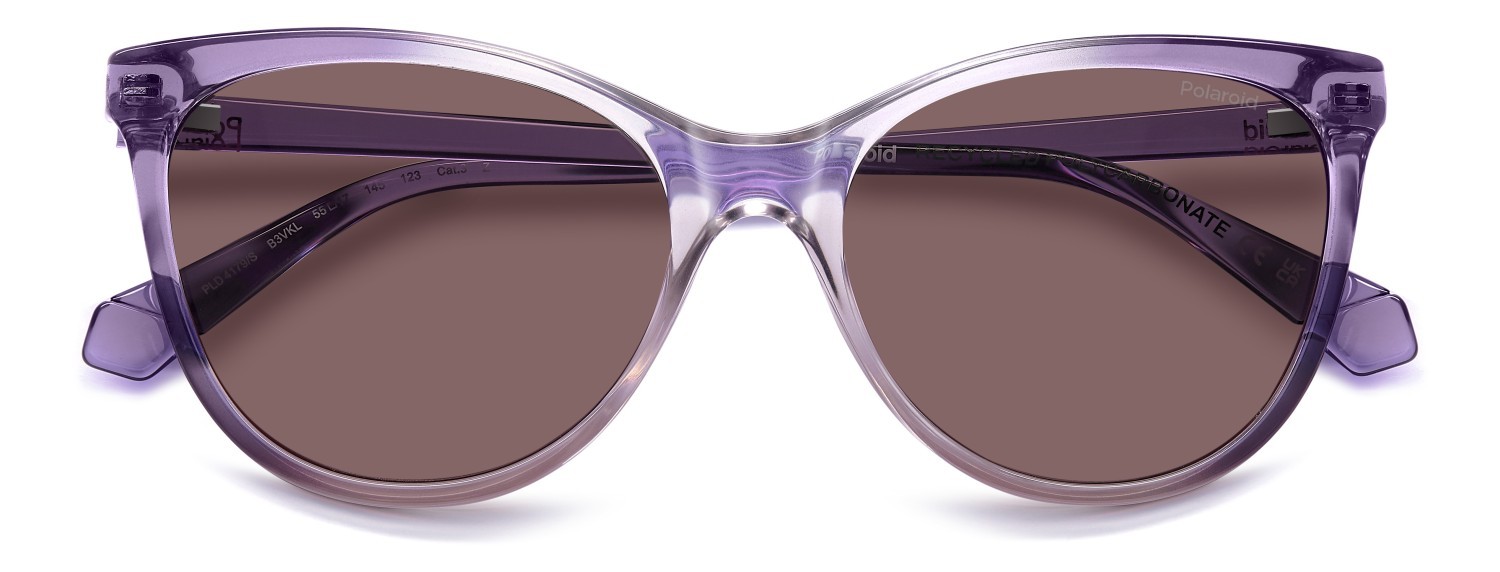 Sunglasses Polaroid Pld 4179/S 207369 B3V KL color violet shape cat eye lenses violet polarized