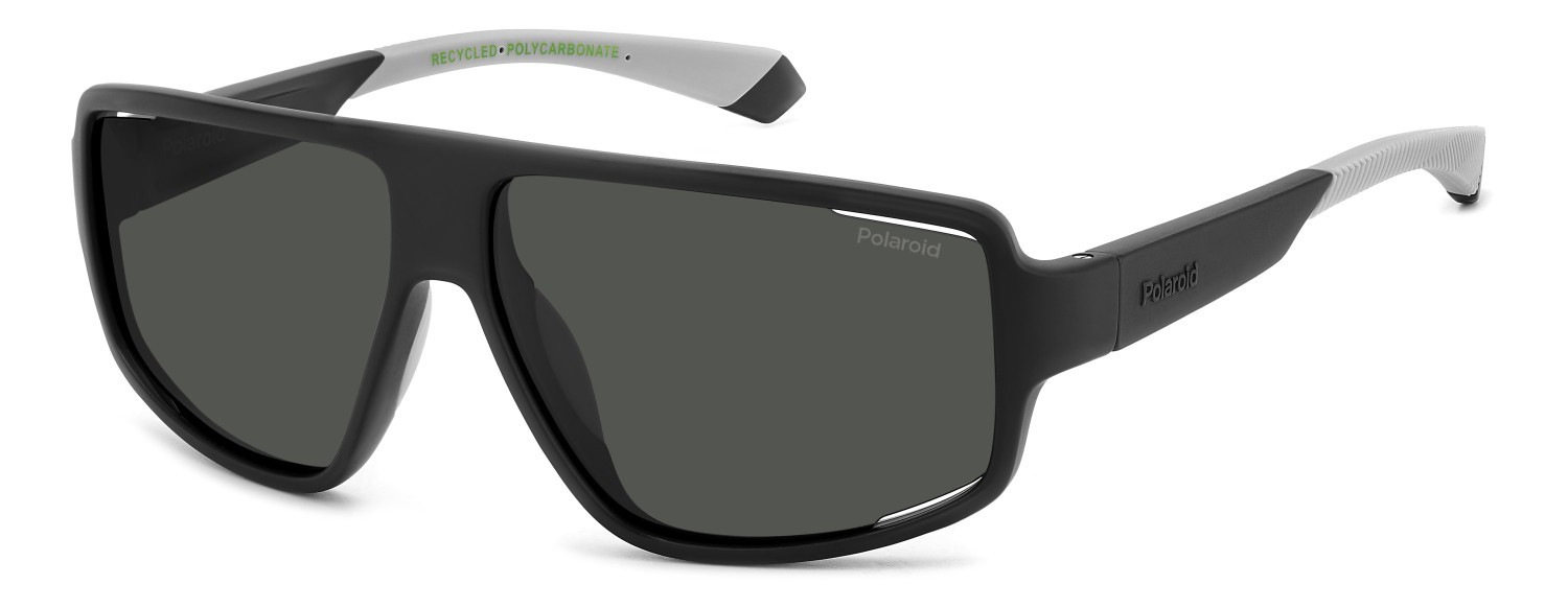 Sunglasses Polaroid Pld 7054/S 207371 O6W M9 color matte black grey shape rectangle lenses grey polarized