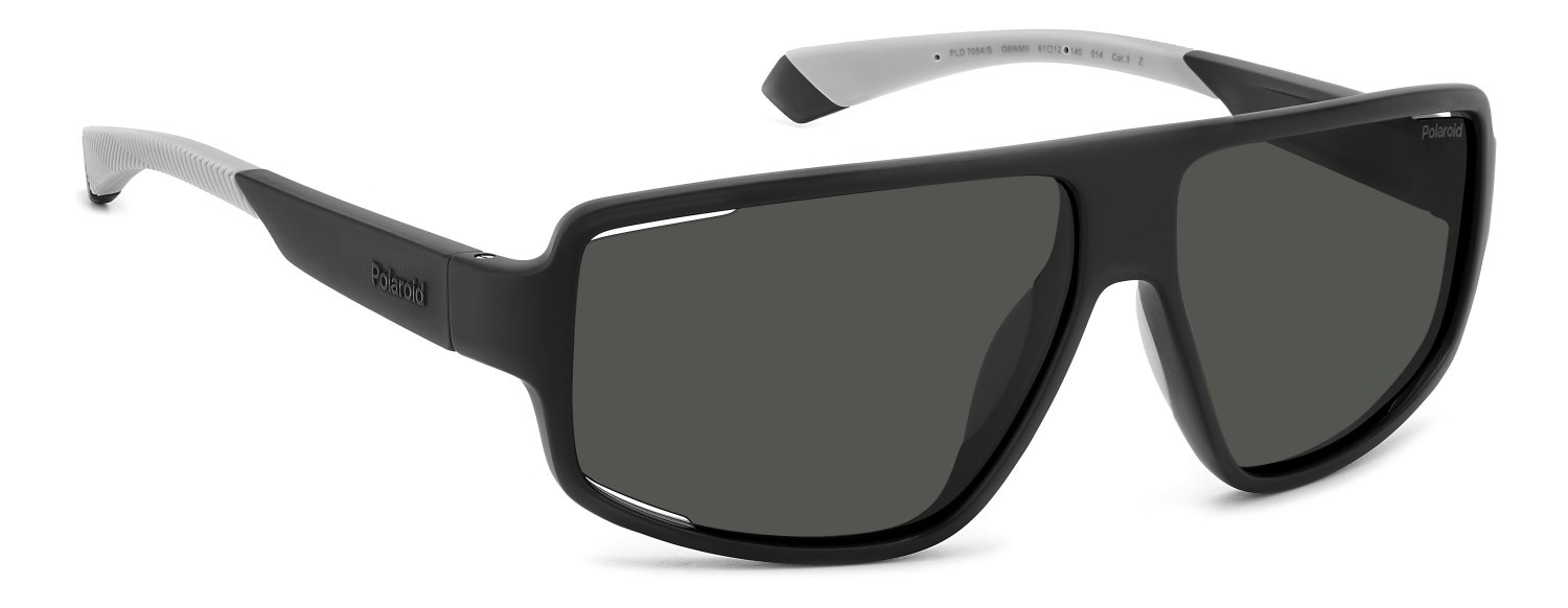 Sunglasses Polaroid Pld 7054/S 207371 O6W M9 color matte black grey shape rectangle lenses grey polarized