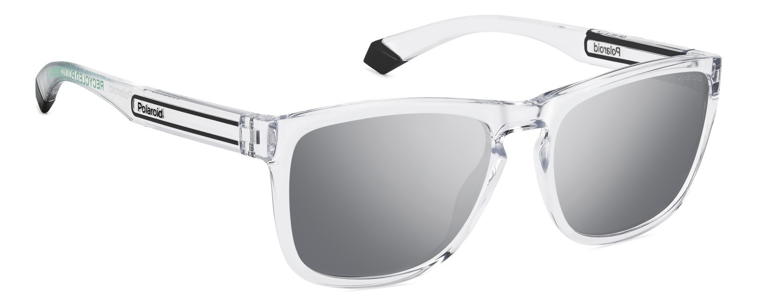 Sunglasses Polaroid Pld 2161/S 207372 900 EX color crystal shape rectangle lenses grey silver mirror polarized
