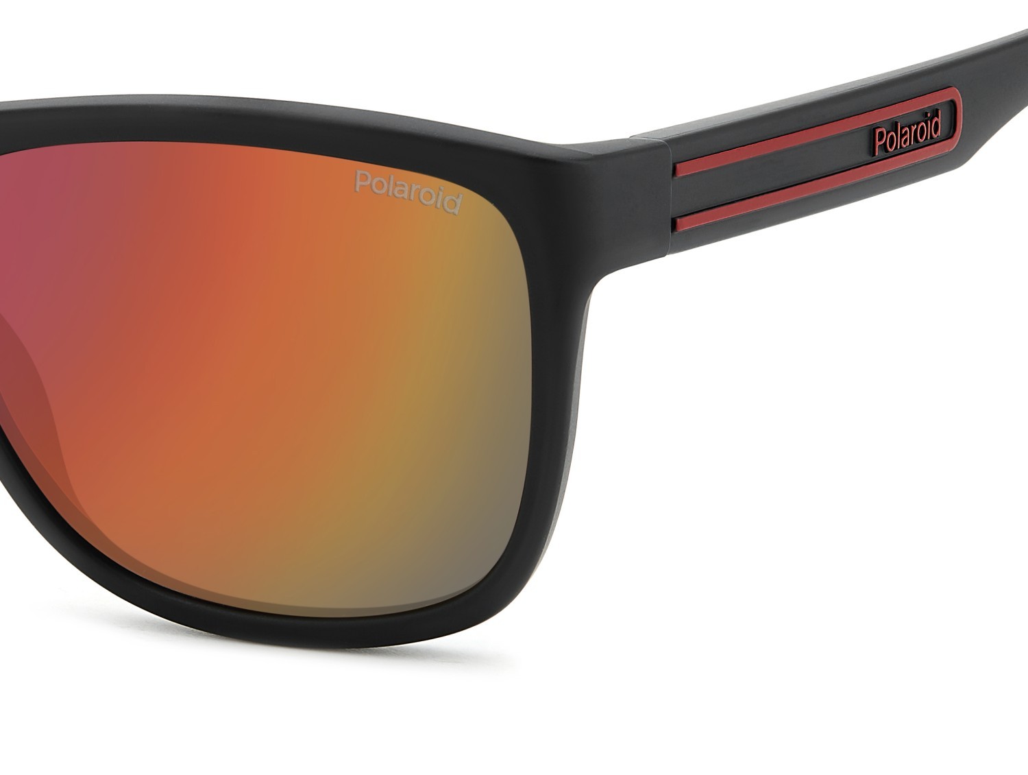 Occhiali da sole Polaroid Pld 2161/S 207372 OIT OZ colore black red forma rettangolare lenti red multilayer polarized