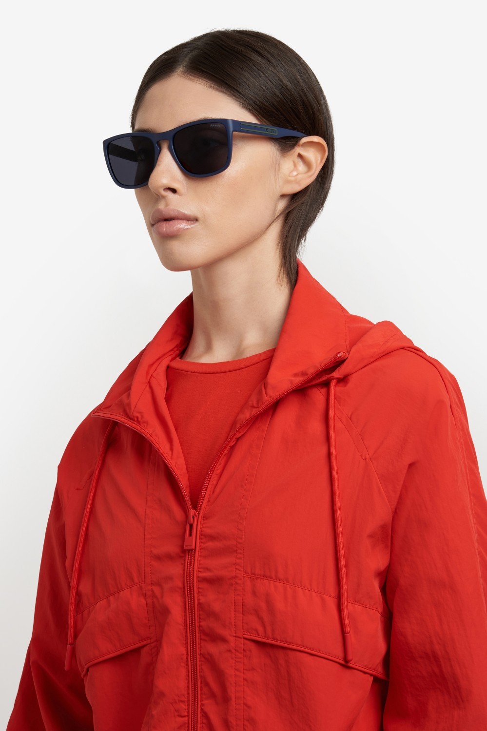 Occhiali da sole Polaroid Pld 2161/S 207372 RCT C3 colore matt blue forma rettangolare lenti blue polarized
