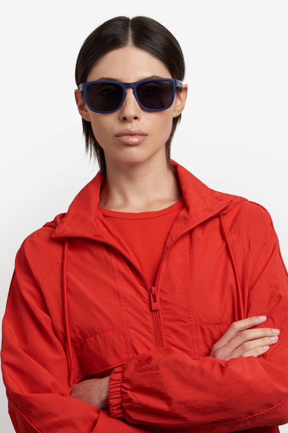 Occhiali da sole Polaroid Pld 2161/S 207372 RCT C3 colore matt blue forma rettangolare lenti blue polarized