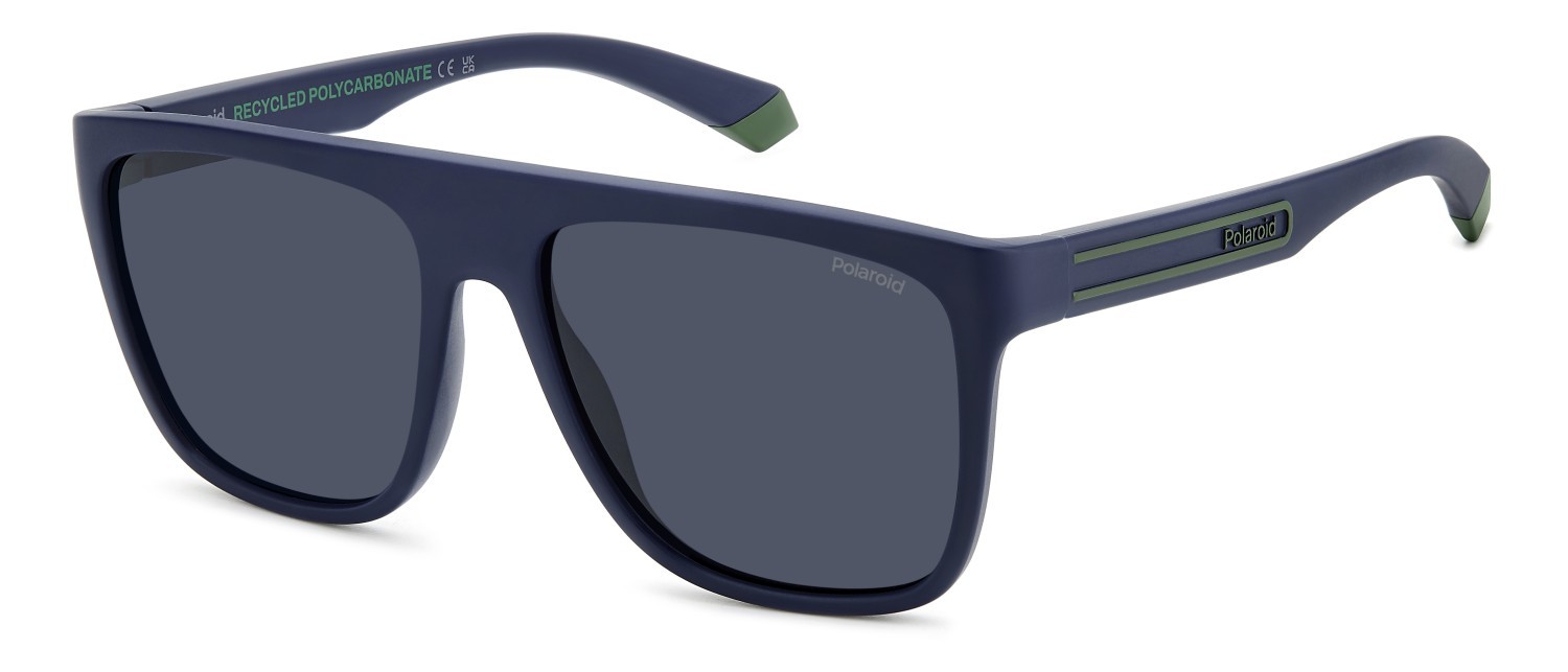 Sonnenbrillen Polaroid Pld 2162/S 207373 FLL C3 farbe matte blue form rechteckig gläser blue polarized