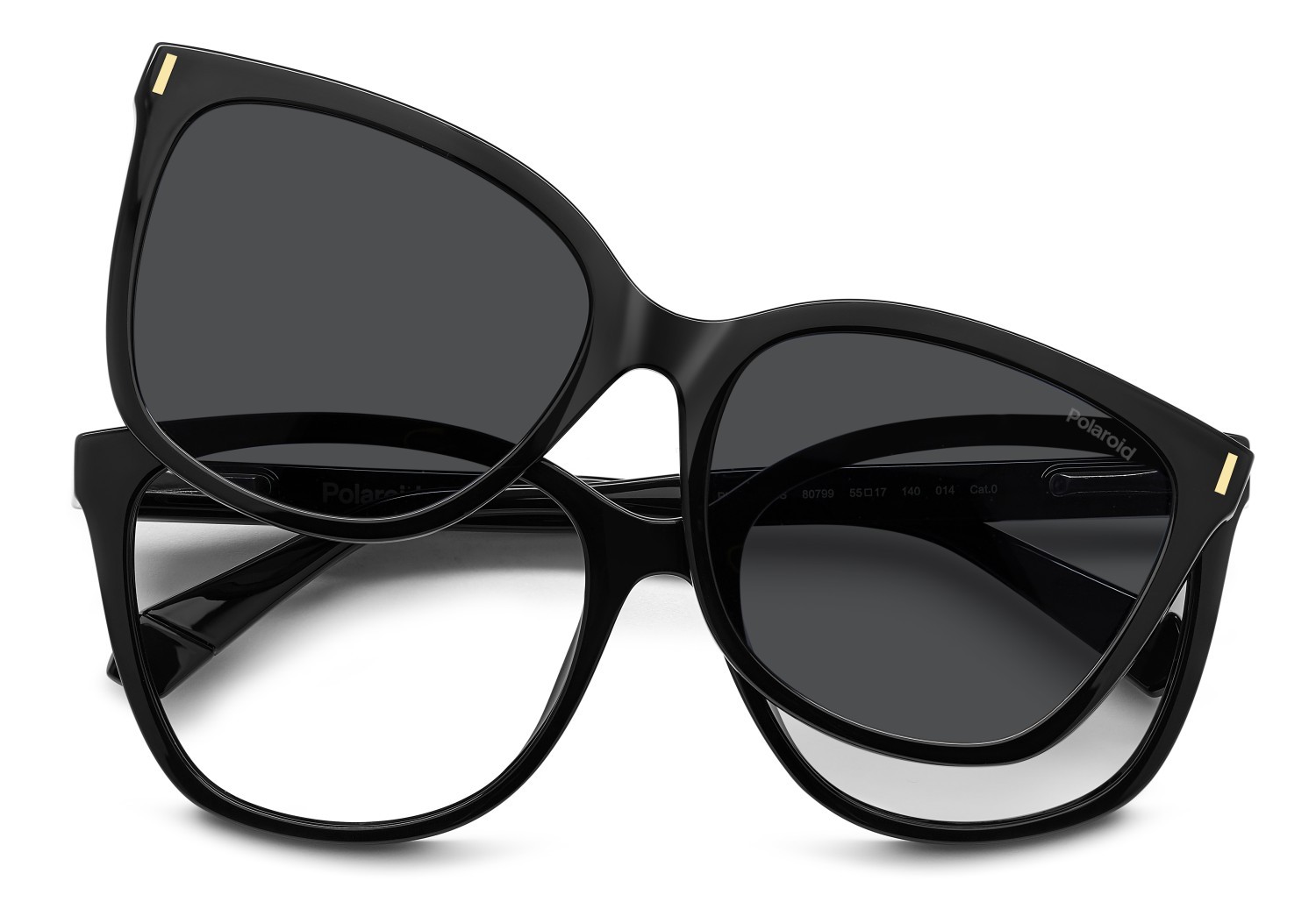 Eyeglasses Polaroid Pld 6229/CS 207375 807 color black shape rectangle lenses grey polarized