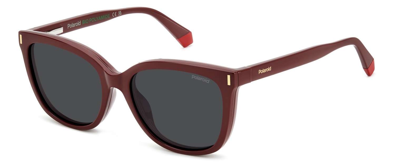Eyeglasses Polaroid Pld 6229/CS 207375 C9A color red shape rectangle lenses grey polarized