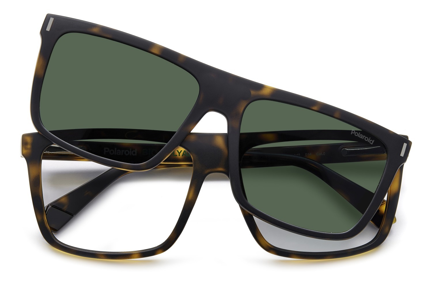 Eyeglasses Polaroid Pld 6230/CS 207376 N9P color matte havana shape rectangle lenses green polarized