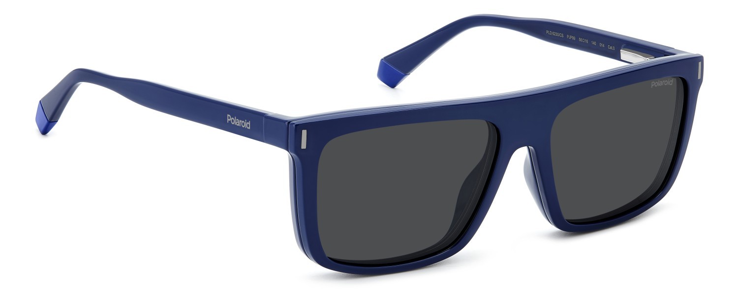Eyeglasses Polaroid Pld 6230/CS 207376 PJP color blue shape rectangle lenses grey polarized