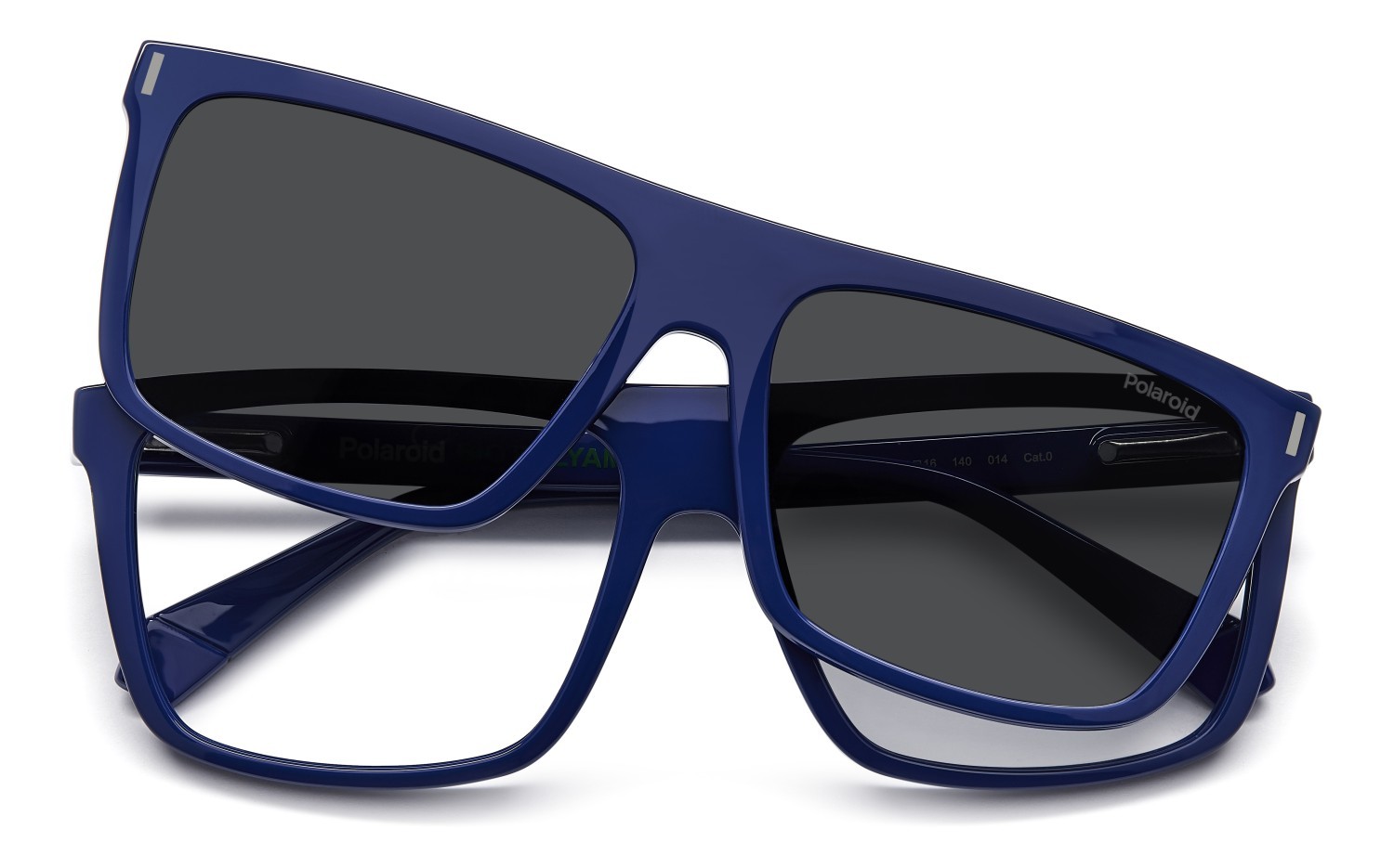 Eyeglasses Polaroid Pld 6230/CS 207376 PJP color blue shape rectangle lenses grey polarized