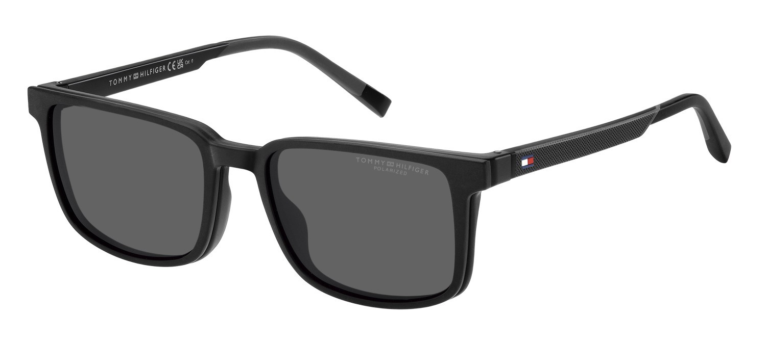 Brillen Tommy Hilfiger Th 2145/CS 207378 08A farbe black grey form rechteckig gläser grey polarized