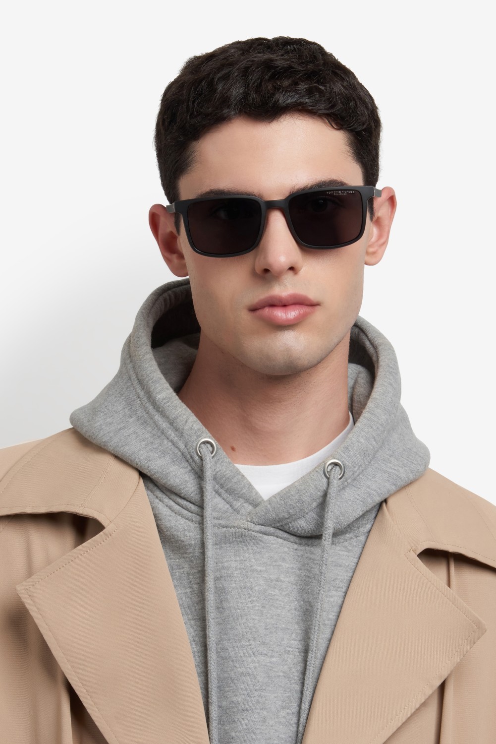 Brillen Tommy Hilfiger Th 2145/CS 207378 08A farbe black grey form rechteckig gläser grey polarized