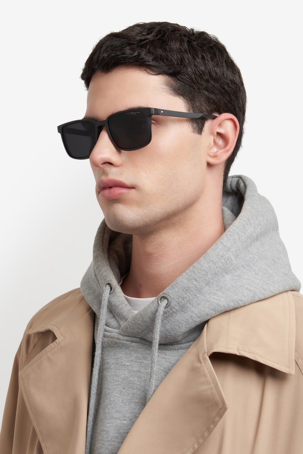Brillen Tommy Hilfiger Th 2145/CS 207378 08A farbe black grey form rechteckig gläser grey polarized
