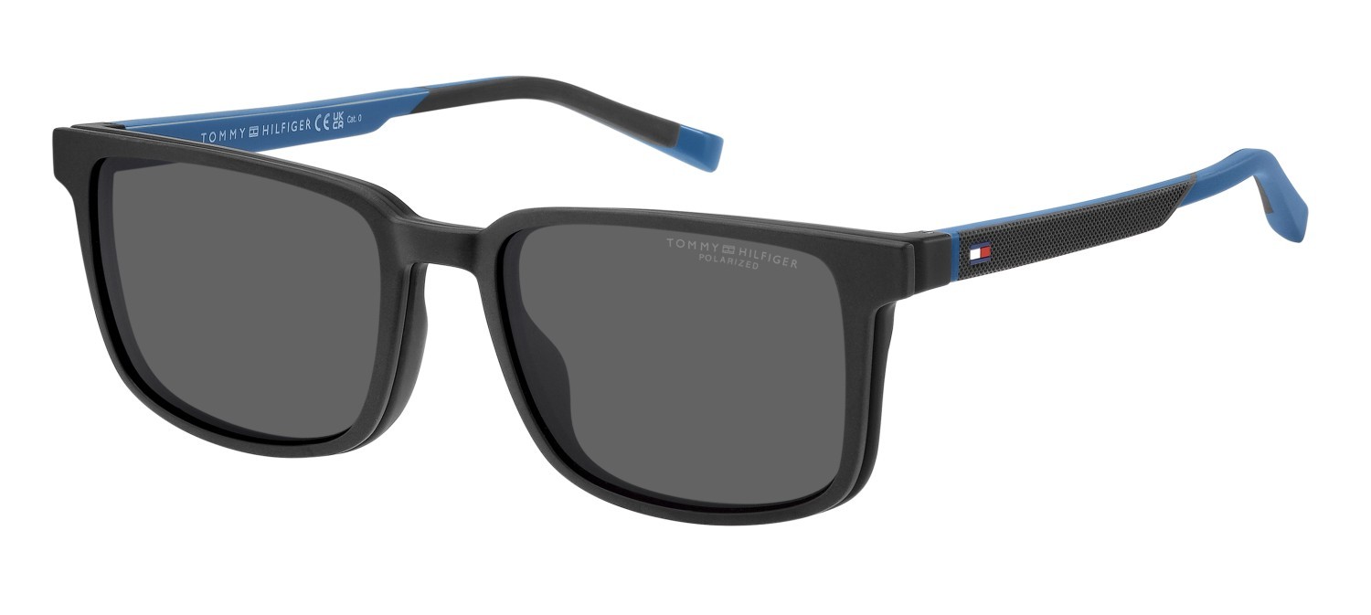 Occhiali da vista Tommy Hilfiger Th 2145/CS 207378 09V colore grey blue forma rettangolare lenti grey polarized