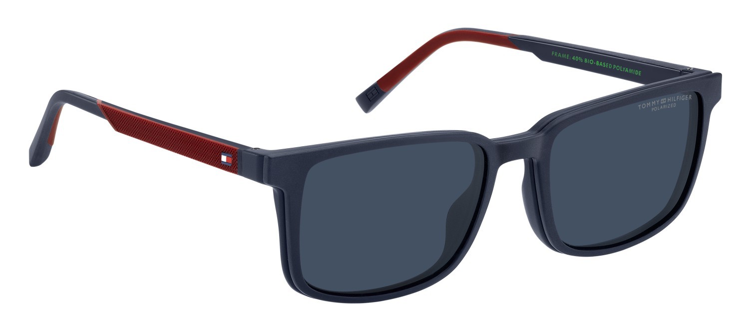 Occhiali da vista Tommy Hilfiger Th 2145/CS 207378 8RU colore blue red forma rettangolare lenti blue polarized