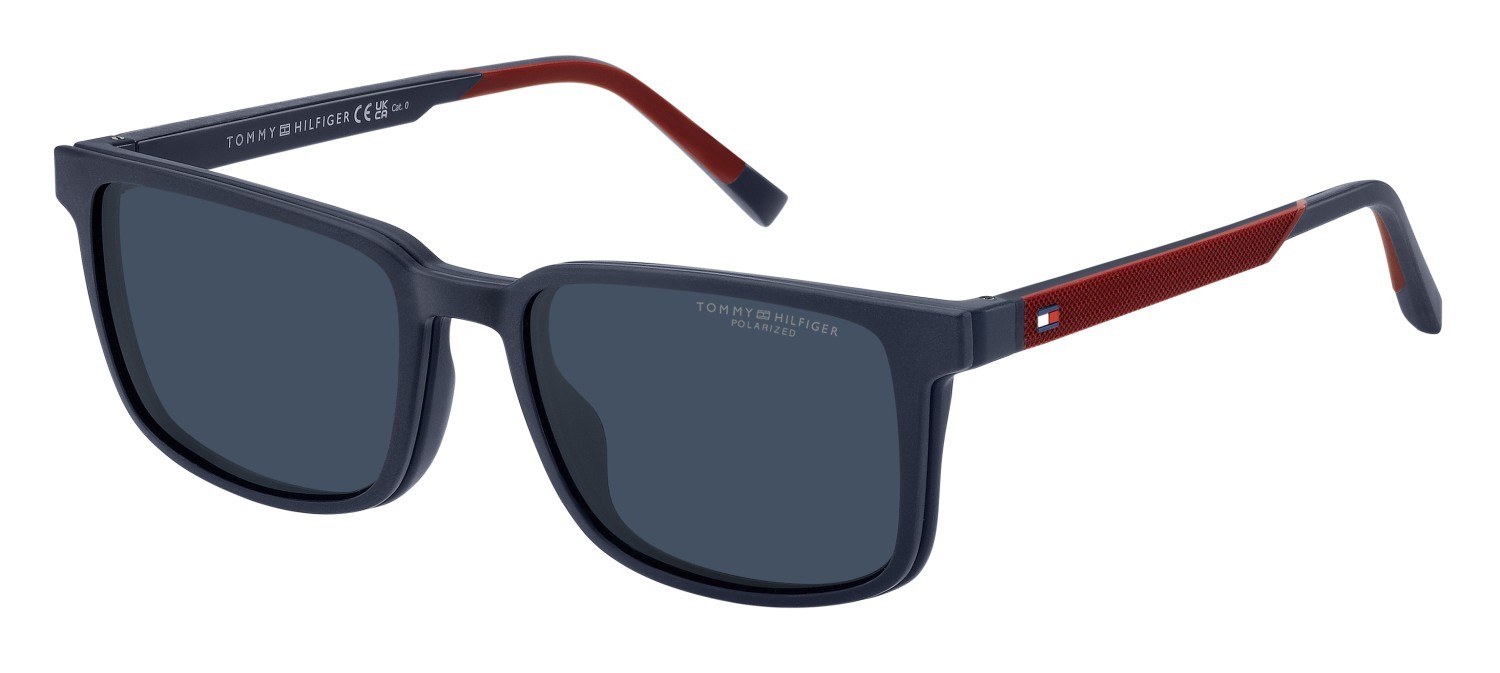 Occhiali da vista Tommy Hilfiger Th 2145/CS 207378 8RU colore blue red forma rettangolare lenti blue polarized
