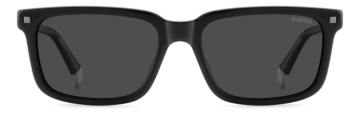Sunglasses Polaroid Pld 4174/S 207380 807 M9 color black shape rectangle lenses grey polarized