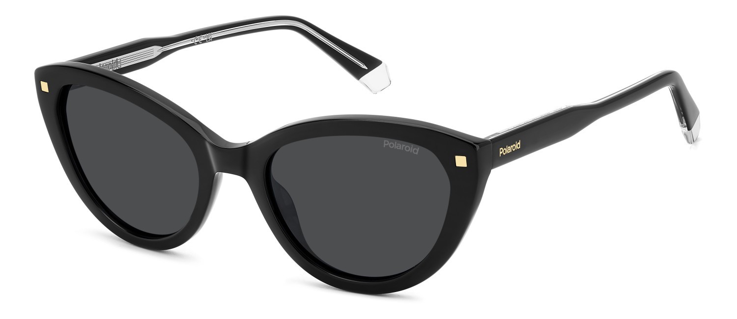Sunglasses Polaroid Pld 4175/S 207381 807 M9 color black shape cat eye lenses grey polarized